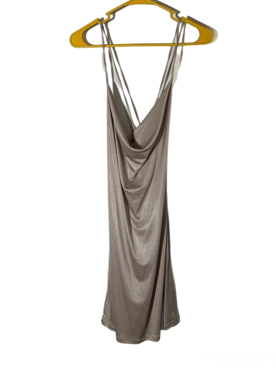 epiphany Dresses & Skirts - Shimmery Gold Mini Dress with Criss Cross Back Straps